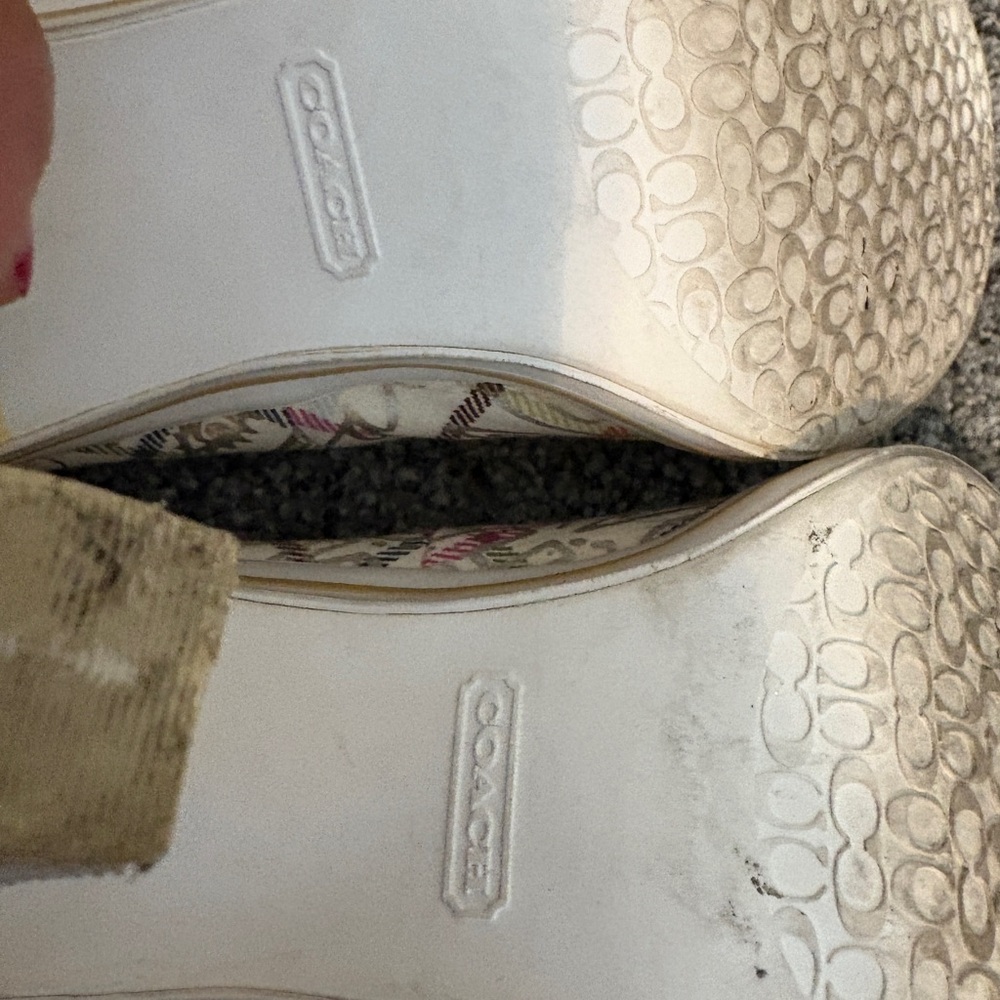 Coach Gold and Multicolor Sneaker Heels - Picture 7 of 9